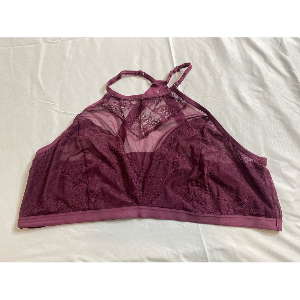 Torrid Lace Halter Bralette - Deep Purple